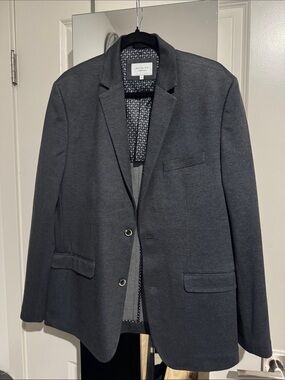 Men's Charcoal Two-Button Sport Coat